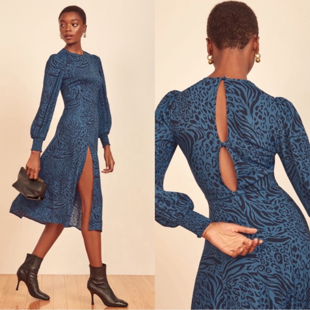 NWT Reformation Allegra Vixen Blue Dress